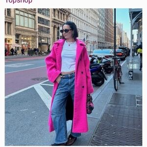 Topshop HOT PINK COAT